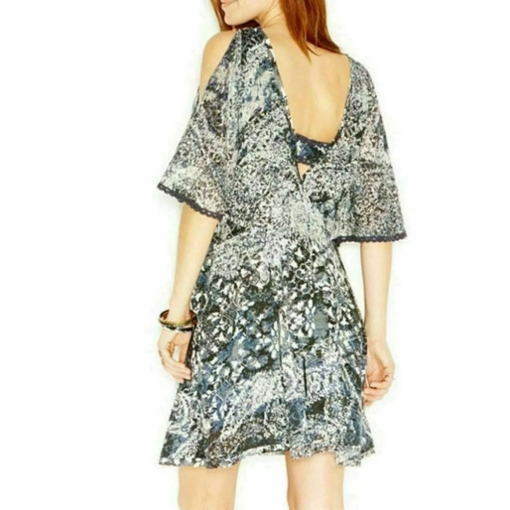 Free People Love Birds Printed Tunic Mini Dress – Size M – NWT